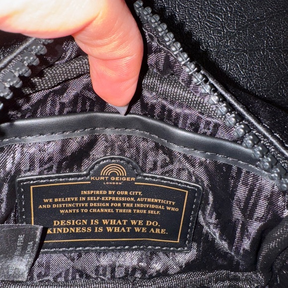 Kurt Geiger black small cosmetics bag New with tags - Picture 2 of 5